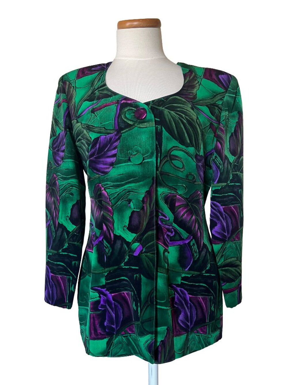 VINTAGE Max Nugus Designer Green Purple Jacket S
